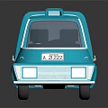 Turquoise Toy Car With Streamlined Design Multiple Windows And License Plate L322